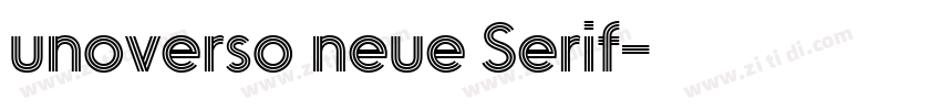 unoverso neue Serif字体转换